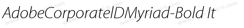 AdobeCorporatelDMyriad-Bold Italic字体转换